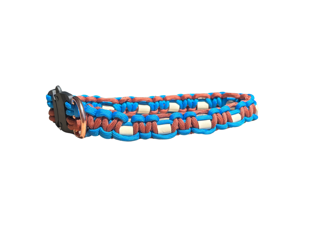 Grecian Blue and Terracotta Anti-Tick Collar