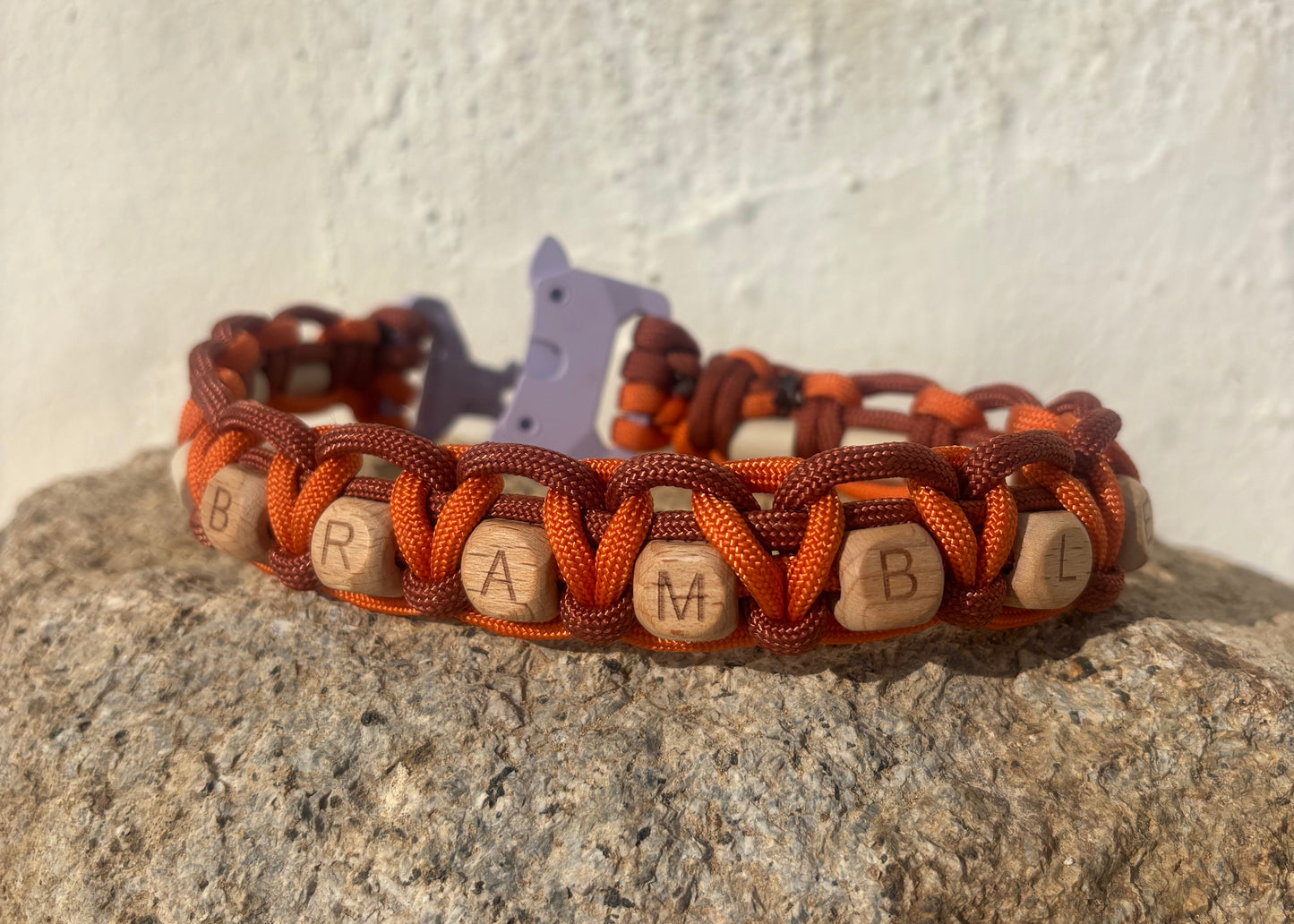 Personalised Wooden Letter Bead Anti-Tick Collar