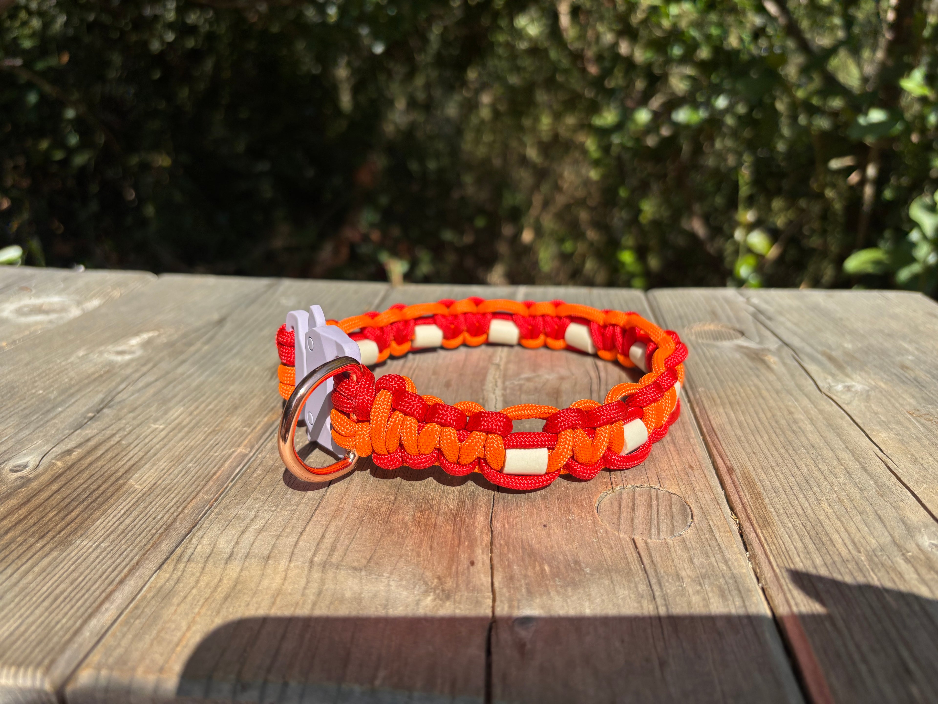 Poppy Red and Solar Orange Anti-Tick Collar