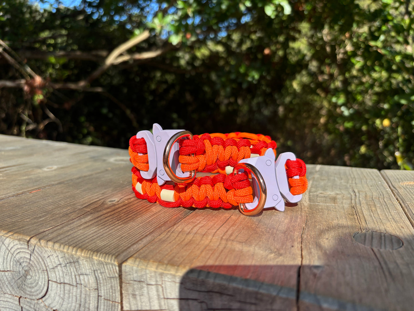 Poppy Red and Solar Orange Anti-Tick Collar
