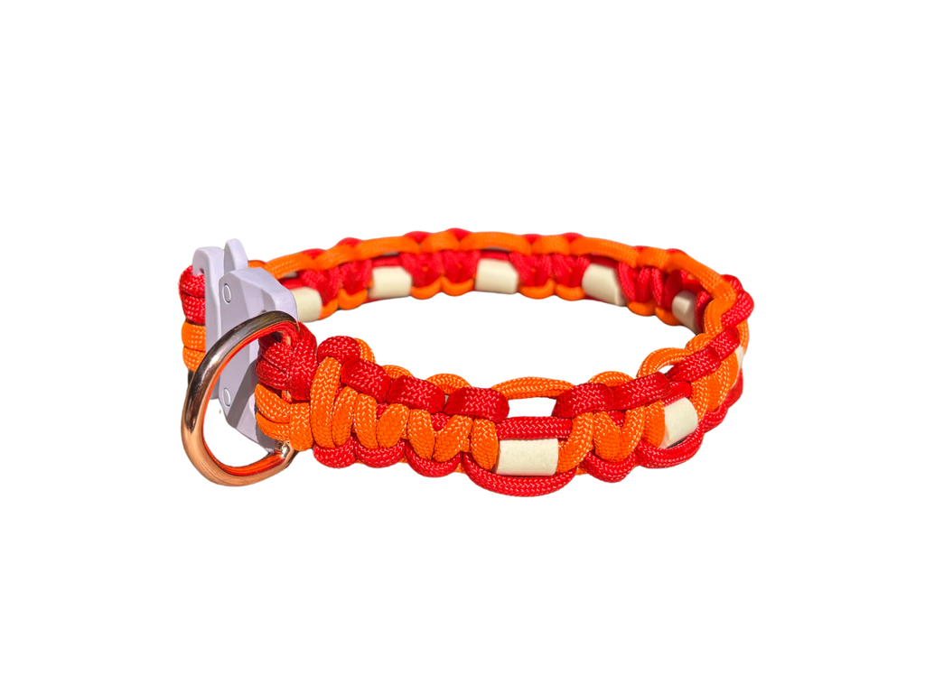 Poppy Red and Solar Orange Anti-Tick Collar