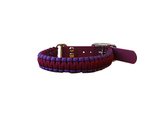 Mulled Wine BioThane/Paracord Adjustable Collar