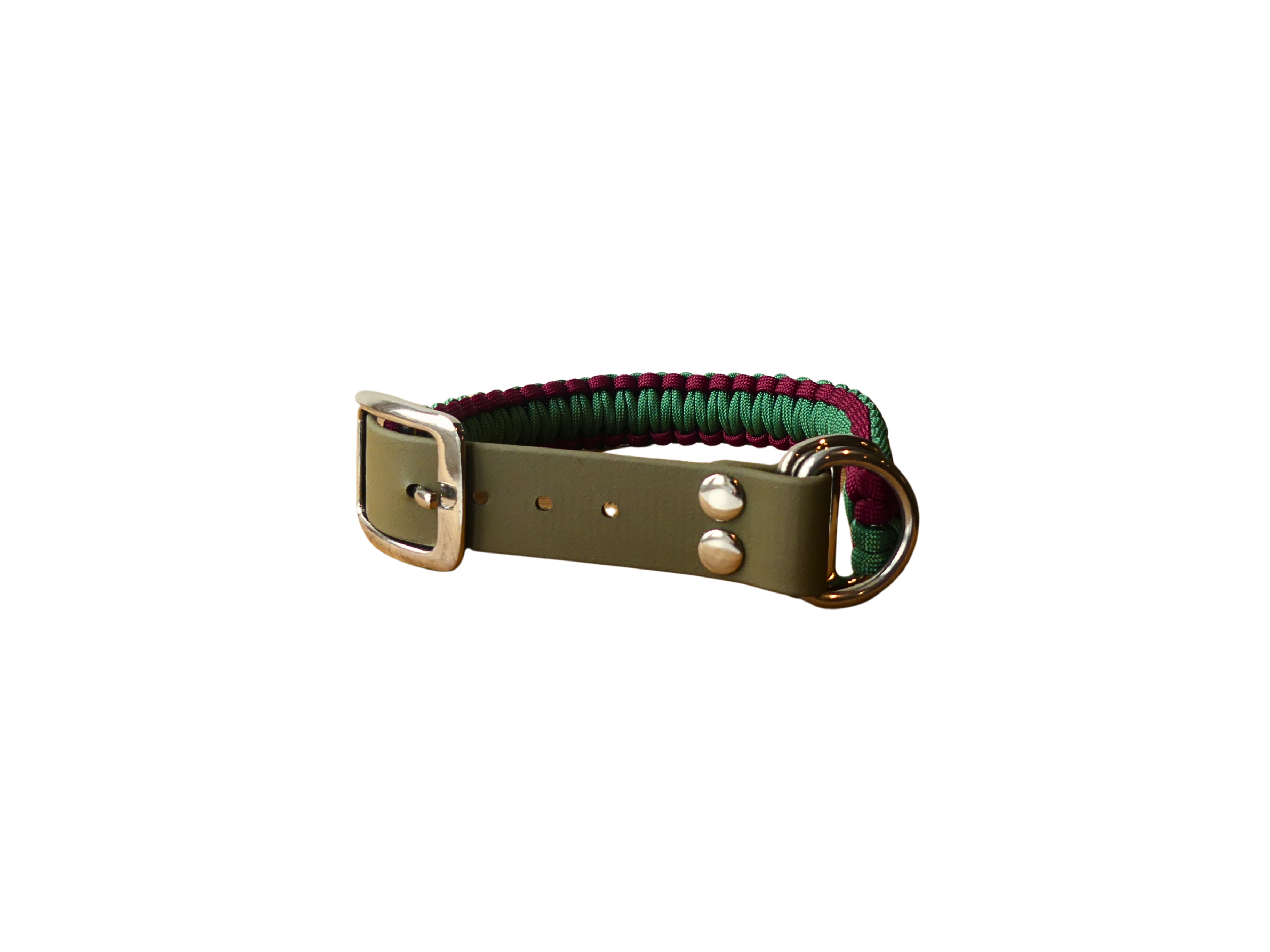 Holly and Ivy BioThane/Paracord Adjustable Collar